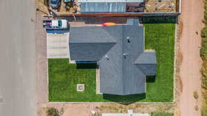 Birds eye view of property