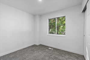 View of carpeted spare room