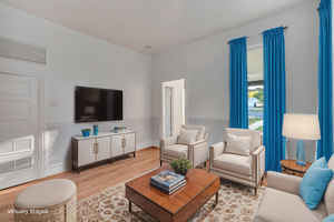 Living room featuring light hardwood / wood-style floors