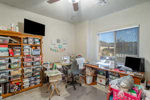 3rd bedroom currently used as sewing room