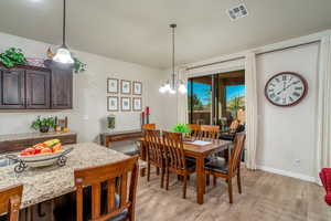 Sliding door out to back yard covered patio