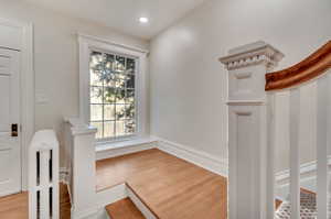 Interior space with light hardwood / wood-style floors