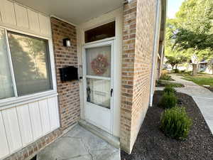 Festive Front Door, Porch Light and Locking Mailbox