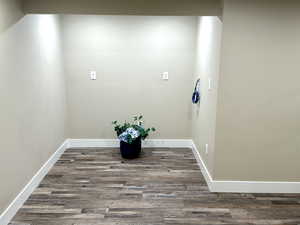 Imagine the TV that fills this alcove space to enjoy in this Huge Downstairs Family Room.