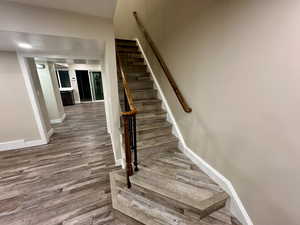 LVP Stairs Going Up - So much better than carpet and LVP wears better and lasts longer than carpet.