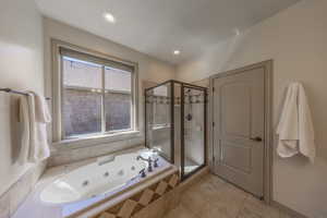 Jetted tub and shower