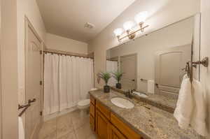 Main bathroom attached to 2nd bedroom