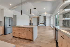 Kitchen / Great Room with Vaulted Ceiling