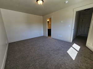 Interior space with a textured ceiling