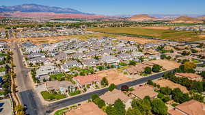 Bird's eye view featuring a mountain view