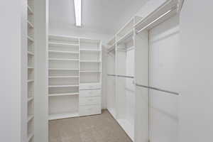 Upper primary suite walk in closet