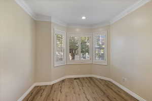 Flex space off of the Butler's Pantry between formal family room and main level secondary primary suite