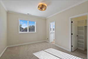 Upper level bedroom two with jack and jill bath and walk in closet