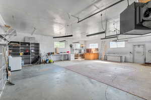 View of garage interior