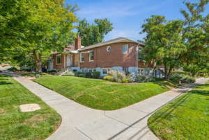 Exterior space with a lawn