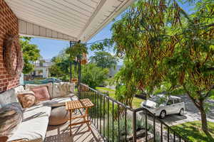 Balcony with an outdoor hangout area