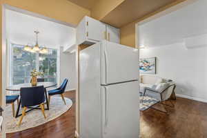 Updated kitchen (newly painted) with brand new dishwasher and stove/oven. Brand new quartz counters. New golden faucet and door handles.