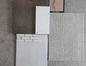 Samples of planned interior design elements.