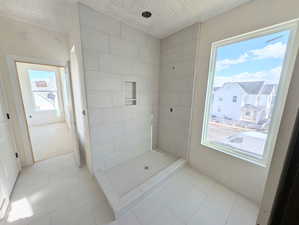 Primary tile shower - Photo of actual home progress