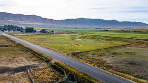 Mountain view featuring a rural view