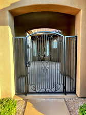 View of front gate entry