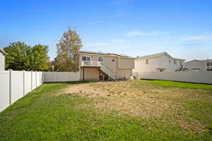 Large Backyard with New Deck