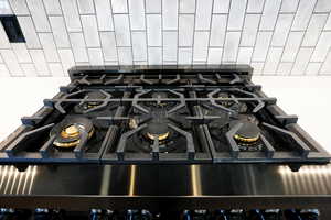 Room details featuring gas range and stovetop