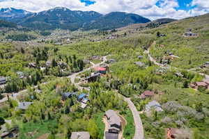 Bird's eye view featuring a mountain view