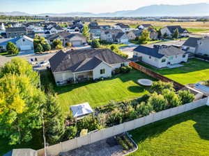 Bird's eye view featuring a mountain view