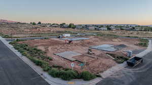 View of aerial view at dusk