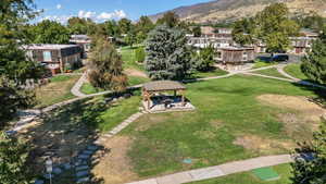 Bird's eye view featuring a mountain view