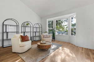 Walk in through the front door to the formal family room.