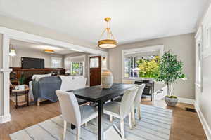 Dining space featuring a healthy amount of sunlight