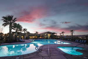 The outdoor pool area looking towards the award winning community center. This is one of the many reasons why people choose to live in Brio.