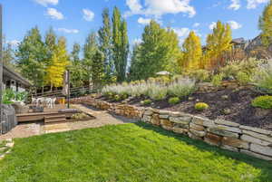 View of yard featuring a deck