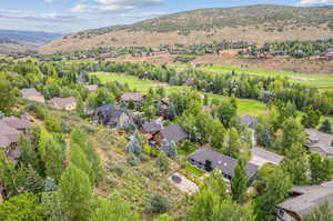 Bird's eye view featuring a mountain view