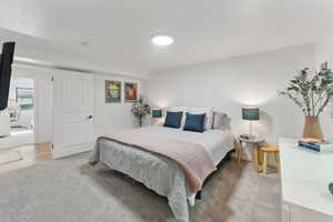 View of carpeted bedroom