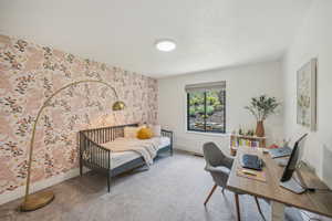 View of carpeted bedroom