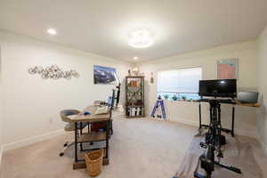 Oversized basement bedroom with walk-in closet