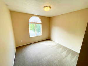 Spare room with light colored carpet