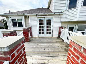 Deck featuring french doors