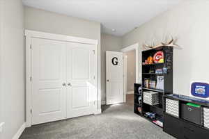 Interior space featuring a closet