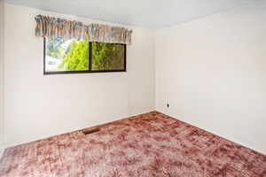 Bedroom room with carpet