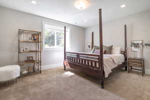 View of carpeted bedroom