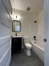 Shared full bathroom prior to tenants.