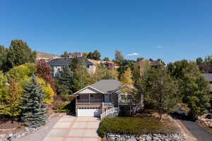 Front of property with a garage