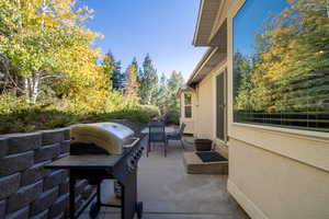 View of patio / terrace with a grill