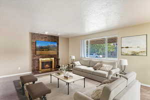 Upstairs family room. Virtually Staged.