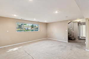 Downstairs family room.