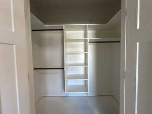 View of walk in closet